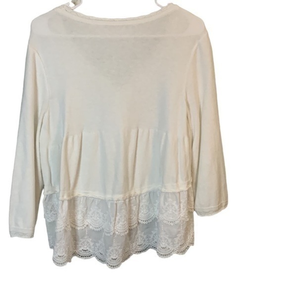 Soft Surroundings Button Up Lace Cardigan Size PM - Picture 2 of 5